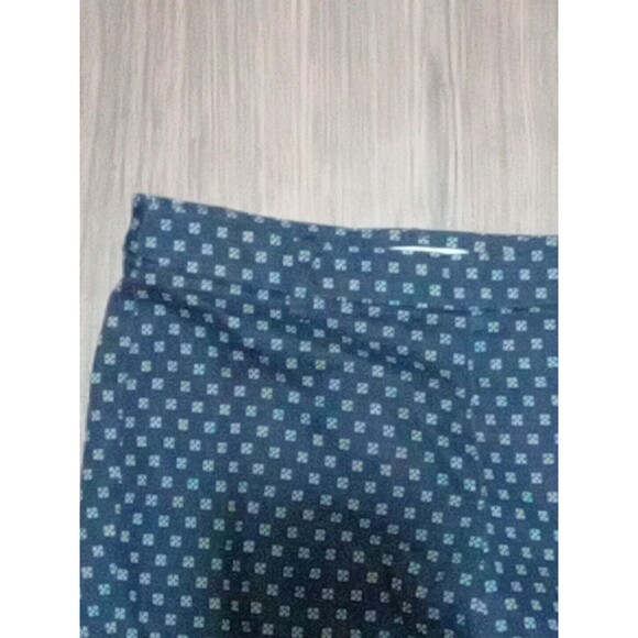 H&m Pants Womens Size 6 Navy Blue Print Stretch Cropped Side Closure - Picture 4 of 11